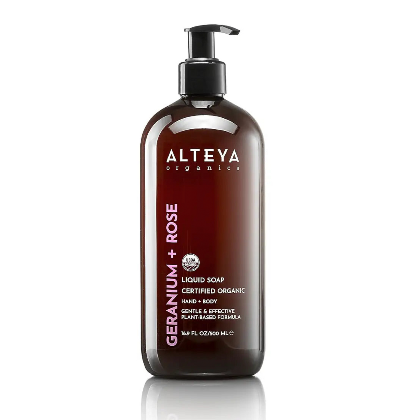 Alteya Organic Lavender & Aloe Liquid Soap 500ml – USDA Certified Organic Product - Gentle Hydrating Hand & Body Wash | Sulfate-Free, Vegan & Cruelty-Free