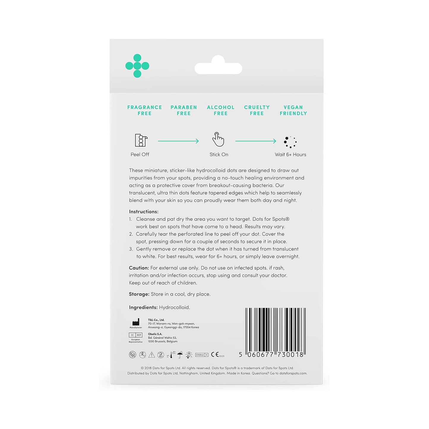 Dots for Spots Patches - Pack of 60 Translucent Hydrocolloid Spot Patch Spot Treatment Stickers for Face and Body - Fast-Acting, Vegan & Cruelty Free Skin Care