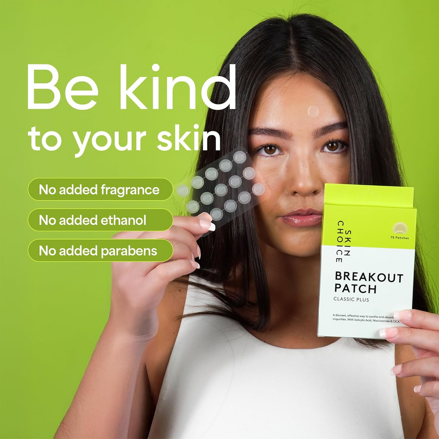 SKIN CHOICE Pimple Patches Salicylic Acid & Niacinamide (Pack of 75) Breakout Spot Patches, Hydrocolloid Patch, Blemish Stickers Spot Dots for Face, Vegan, Cruelty-Free Korean Skin Care