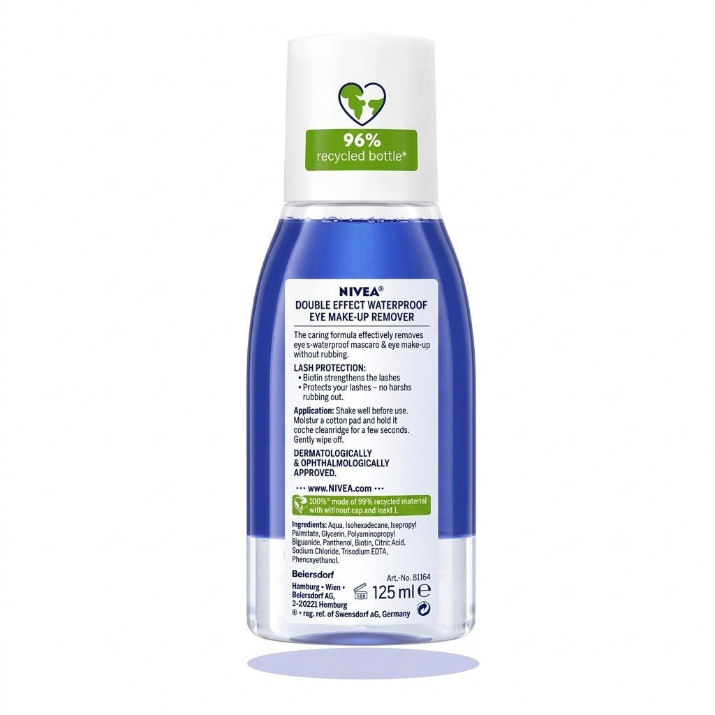 NIVEA Double Effect Waterproof Eye Make-Up Remover 125ml | Skinelle UK