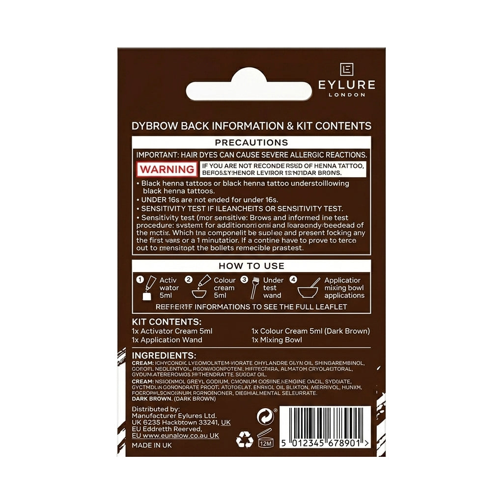 Eylure DYBROW Eyebrow Dye Kit – Dark Brown – Buy Online | SkinelleUK
