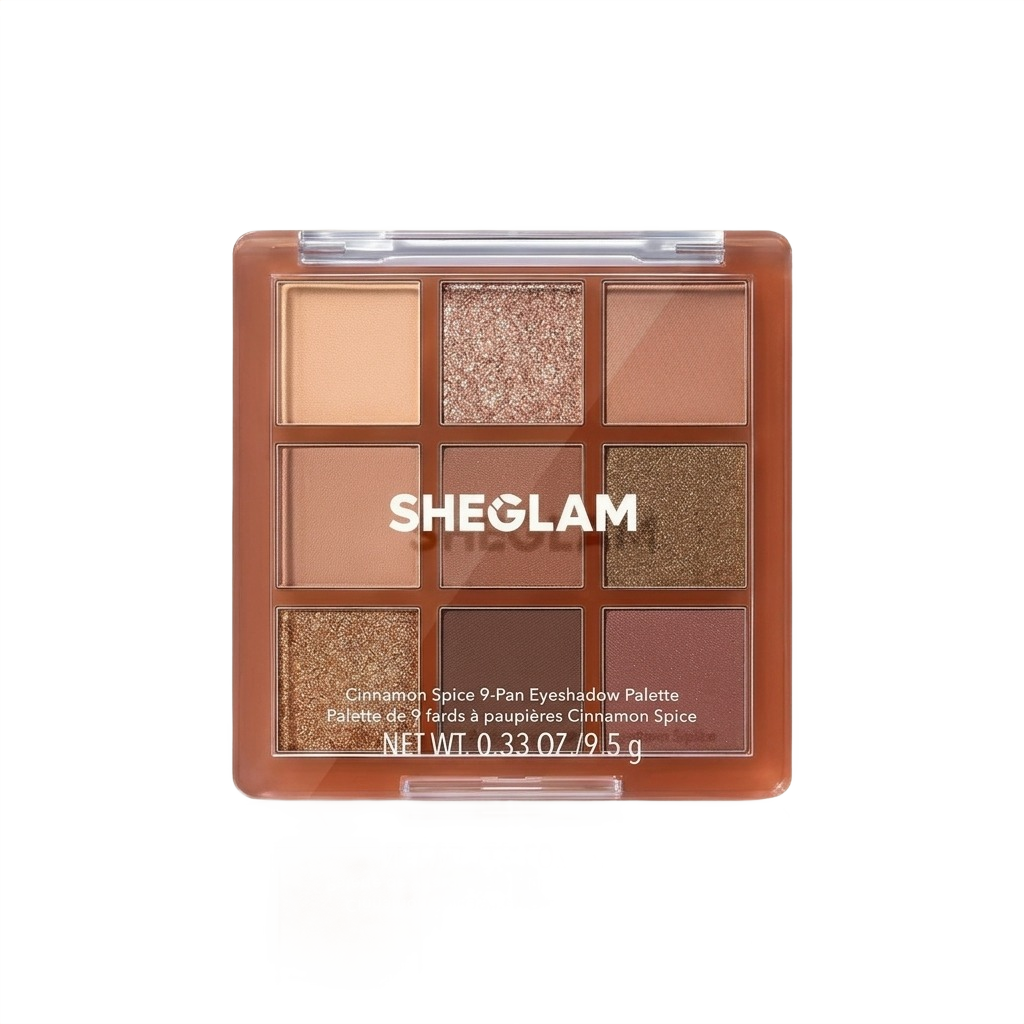 SHEGLAM eyeshadow palette with six colors on a white background
