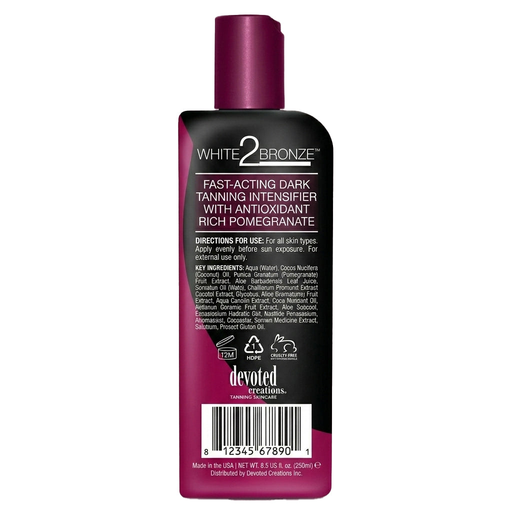 Devoted Creations White 2 Bronze Pomegranate Accelerator Bottle 251ml (2025)