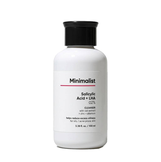 Minimalist 2% Salicylic Acid Face Wash for Oily Skin | Sulphate free, Anti Acne Face Cleanser With LHA & Zinc For Acne or Pimples | Men & Women, 100 ml (Pack of 1)