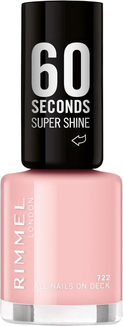 Rimmel 60 Seconds Super-Shine Nail Polish, All Nails On Deck, 8ml