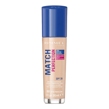 Rimmel Match Perfection Foundation 200 Soft Beige, Medium Coverage, 24hr Hydration,