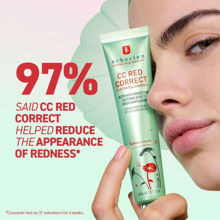 CC Red Correct with Centella Asiatica - Imperfection-Covering Complexion Perfector and Corrector
