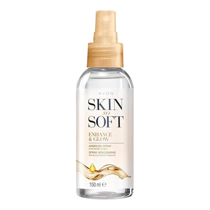 Avon Skin So Soft Enhance & Glow Airbrush Tanning Spray 150ml Duo, Sun-Kissed Glow, Quick Drying, Easy to Use, Cruelty Free (Pack of 2)