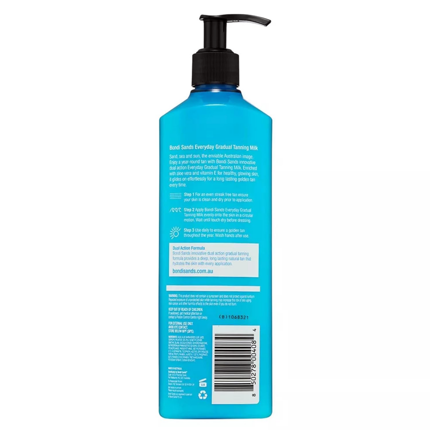 Bondi Sands Everyday Gradual Tanning Milk 375ml | Enriched with Vitamin E | Suitable for Sensitive Skin | Vegan + Cruelty Free | 375ml/13.2 FL Oz
