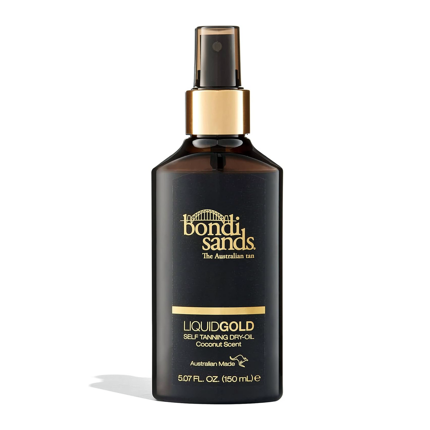 Bondi Sands Liquid Gold Self-Tanning Dry Oil | Ultra Nourishing No Wash Off Formula Gives Skin a Long-Lasting Golden Tan, Enriched with Argan Oil, Vegan + Cruelty , Coconut Scent | 150 mL/5.07 Oz