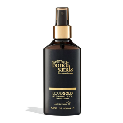 Bondi Sands Liquid Gold Self-Tanning Dry Oil | Ultra Nourishing No Wash Off Formula Gives Skin a Long-Lasting Golden Tan, Enriched with Argan Oil, Vegan + Cruelty , Coconut Scent | 150 mL/5.07 Oz