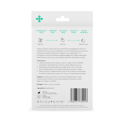 Dots for Spots Patches - Pack of 60 Translucent Hydrocolloid Spot Patch Spot Treatment Stickers for Face and Body - Fast-Acting, Vegan & Cruelty Free Skin Care