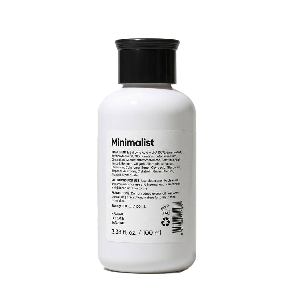 Minimalist 2% Salicylic Acid Face Wash for Oily Skin | Sulphate free, Anti Acne Face Cleanser With LHA & Zinc For Acne or Pimples | Men & Women, 100 ml (Pack of 1)