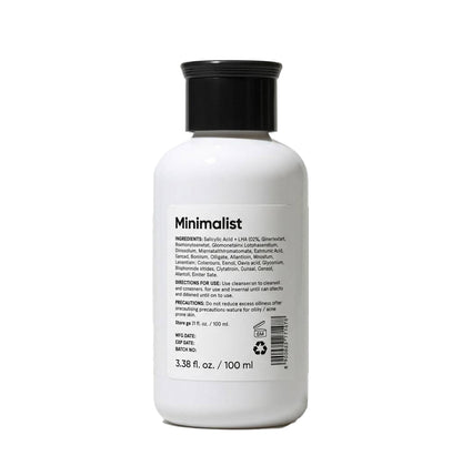 Minimalist 2% Salicylic Acid Face Wash for Oily Skin | Sulphate free, Anti Acne Face Cleanser With LHA & Zinc For Acne or Pimples | Men & Women, 100 ml (Pack of 1)
