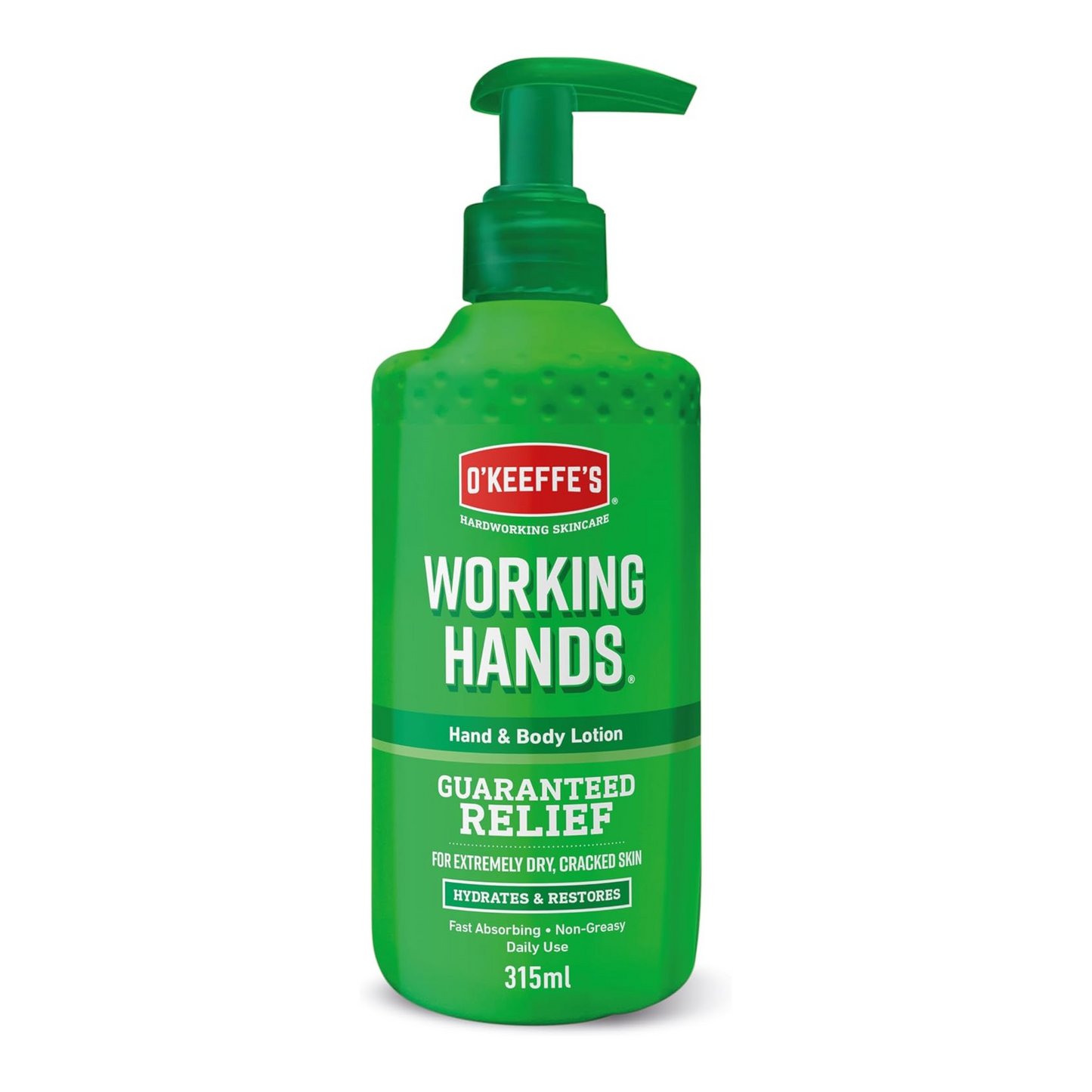 O'Keeffe's Working Hands Hand & Body Lotion, 315ml –Suitable for Sensitive Skin | Hydrates, Restores & Relieves Dry, Cracked Skin | Fast-absorbing, Non-Greasy & Suitable for Daily Use
