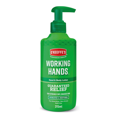 O'Keeffe's Working Hands Hand & Body Lotion, 315ml –Suitable for Sensitive Skin | Hydrates, Restores & Relieves Dry, Cracked Skin | Fast-absorbing, Non-Greasy & Suitable for Daily Use