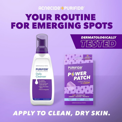 Purifide by Acnecide Skin Restore Pimple Patches, Patch Your Spot with Hydrocolloid & Salicylic Acid, 23 Absorbent Patches