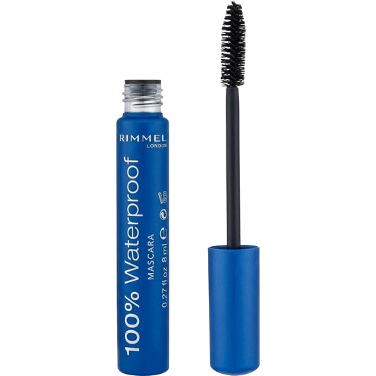 Rimmel London 100% Waterproof Mascara Black 8ml | Skinelle UK