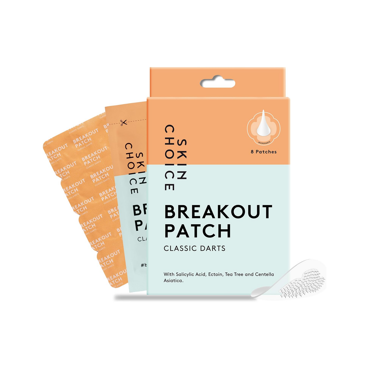 SKIN CHOICE Fade Dark Spots Microdart Pimple Patches with Niacinamide, Hyaluronic Acid, Ectoin, Blemish Hydrocolloid Dots Spot Patches, Vegan Cruelty-Free Korean Skincare, 8 Pcs