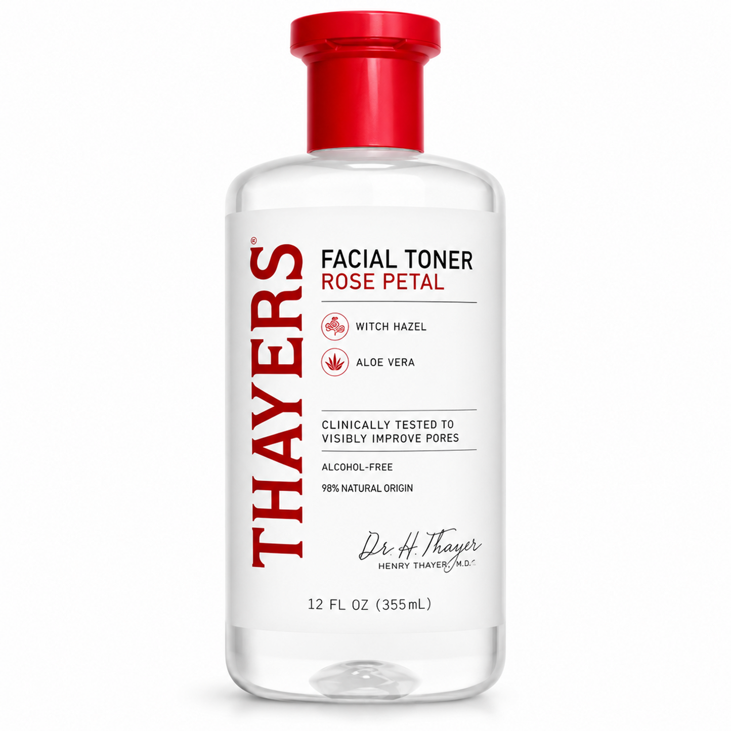 Thayers Witch Hazel Facial Gentle Rose Petal Toner Lotion with Organic Aloe Vera, All Day Hydration, Redue Pores & Improve Skin Texture, Vegan & Alcohol Free, 355ml