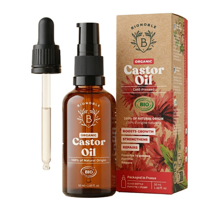 BIONOBLE Organic Castor Oil Cold Pressed - Hexane Free, 100% Natural - 50ml