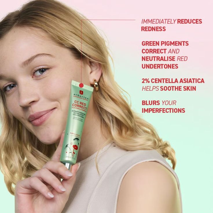 CC Red Correct with Centella Asiatica - Imperfection-Covering Complexion Perfector and Corrector