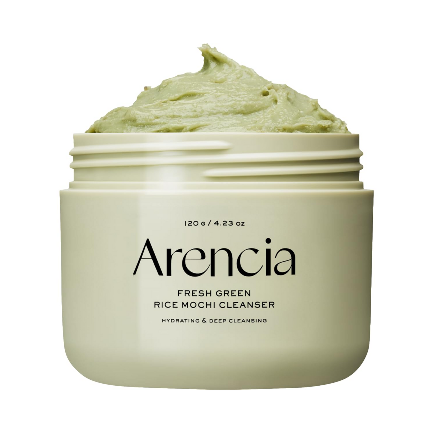 Arencia Korean Rice Mochi Face Cleanser - Face Mask, Foaming Cleanser, Gentle Scrub All in One - Deep Cleansing, Moisturizing, Pore Minimizing, Removing Blackhead- with Rice Water & Green Tea, Mugwort