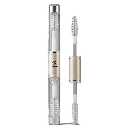 Eyebrow pencil with brush and clear casing on a white background