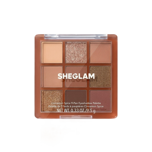 SHEGLAM eyeshadow palette with six colors on a white background