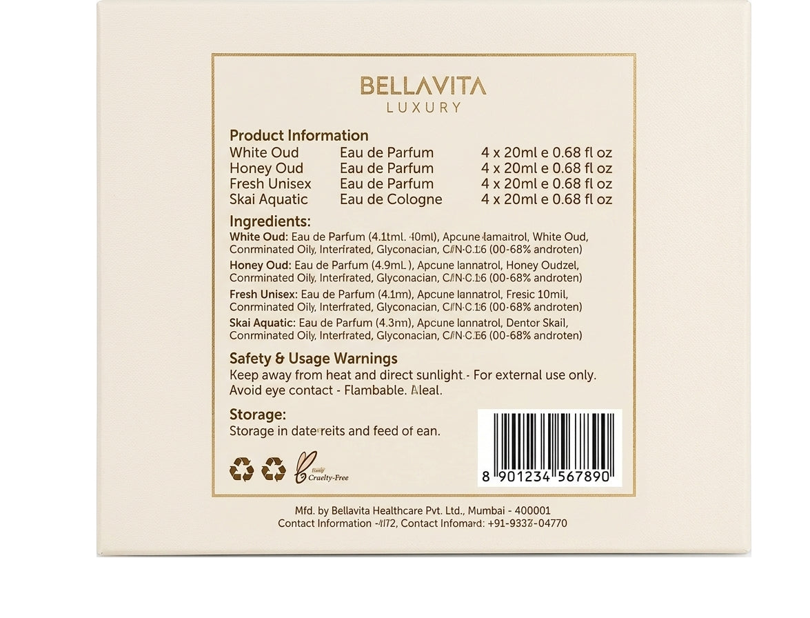 Bellavita Luxury Mens Gift Set with CEO Man 4 x 20ml | Buy Online | Skinelle UK
