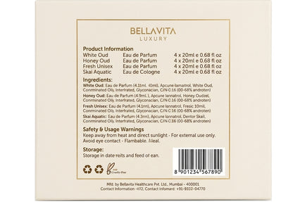 Bellavita Luxury Mens Gift Set with CEO Man 4 x 20ml | Buy Online | Skinelle UK