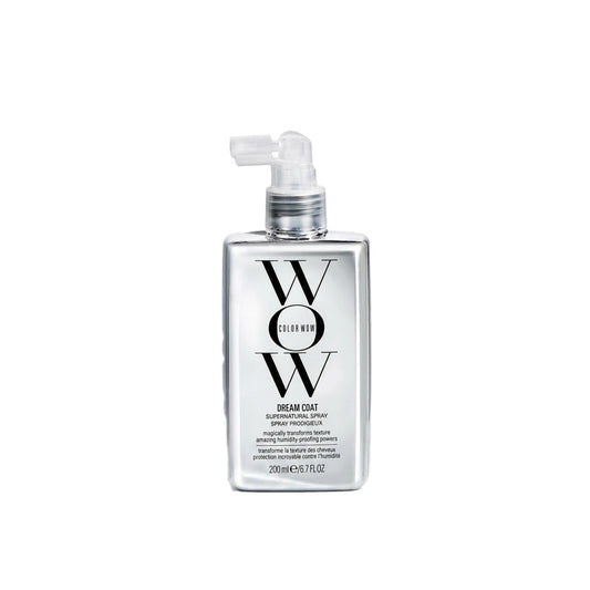 Bottle of WOW Color Wow Dream Coat hair product on a white background